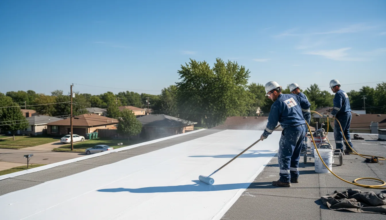 Commercial roof coating in Olcott, NY near me